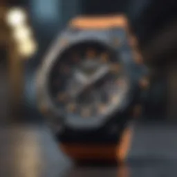 Close-up of a G-Shock watch displaying its rugged features