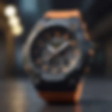 Rugged Features of G-Shock Close-up of a G-Shock watch displaying its rugged features