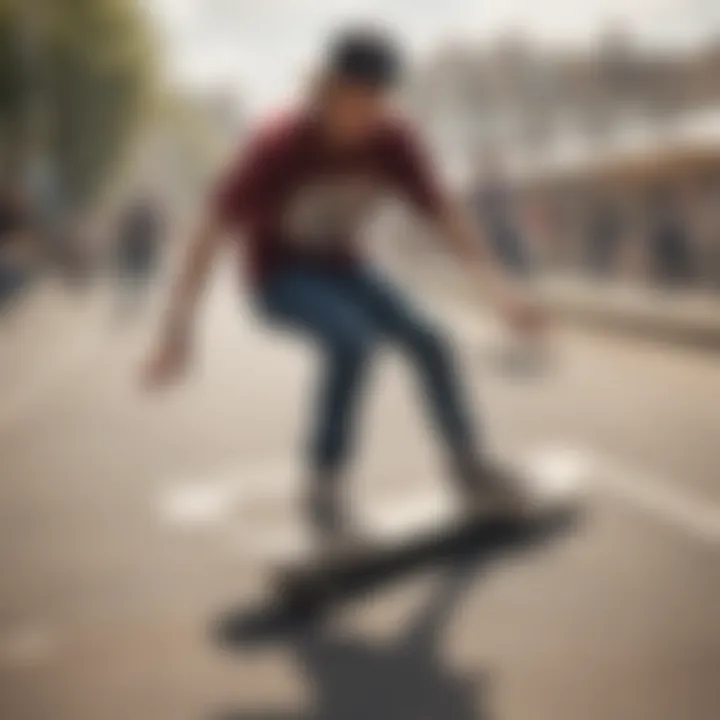 Group of skaters using Goodwood decks in an urban environment