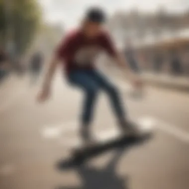 The Goodwood Connection: Skaters in Action Group of skaters using Goodwood decks in an urban environment