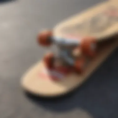 Artistry in Skateboarding: Goodwood Deck Design Close-up of Goodwood skateboard deck design showcasing unique artwork
