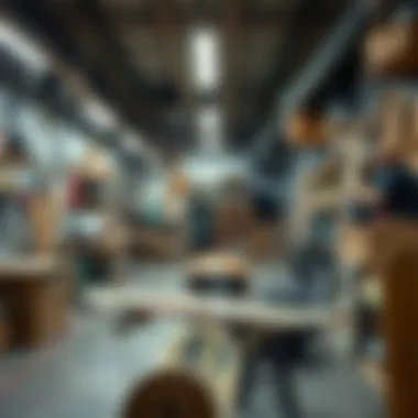 A well-organized indoor space designed for skateboard building