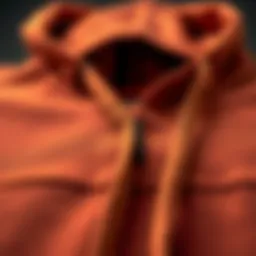 A close-up of the fabric and stitching of an Independent Trucks hoodie, showcasing craftsmanship and quality.