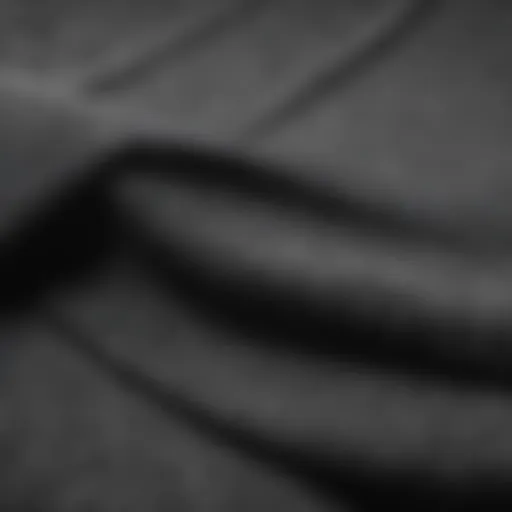 A close-up of the fabric texture of loose skate pants showcasing breathability and flexibility