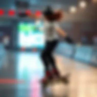 A professional skater demonstrating advanced inline skating techniques