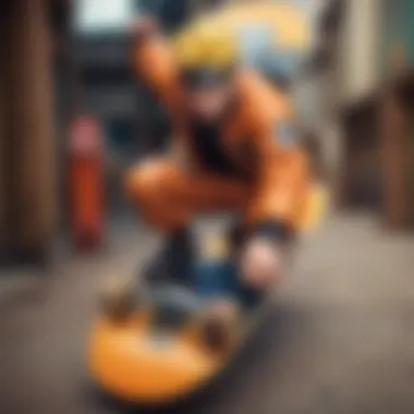 Naruto Skateboard Deck Artwork Artistic representation of the Naruto skateboard deck featuring iconic characters