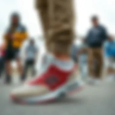 A diverse group of individuals wearing New Balance 237 sneakers, representing various lifestyles and activities