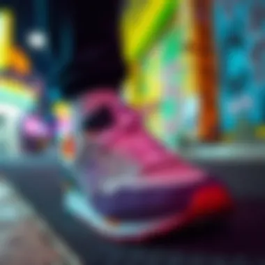 New Balance 237 sneakers styled in a vibrant urban setting, highlighting their cultural relevance