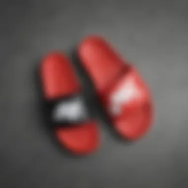 Design Features of Nike Benassi Close-up of Nike Benassi slides showcasing design details