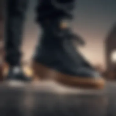 Sleek Design of Nike Blazer Hi Black Nike Blazer Hi Black sneaker showcasing its sleek silhouette