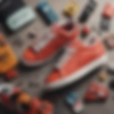 Fashion-Forward Flat Lay Featuring Nike Blazer Low Top A stylish flat lay of Nike Blazer Low Top with accessories