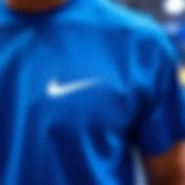 Innovative Fabric Technology Behind Nike Blue T-Shirt Close-up of fabric technology used in Nike t-shirt