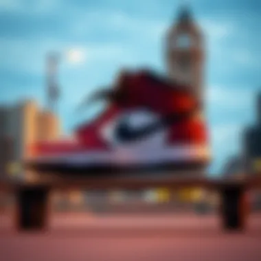 Nike Borough High Top displayed in an urban skate setting