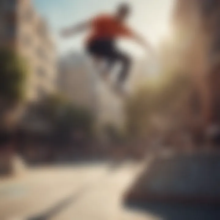 Group of skateboarders wearing Nike Court Vision Alta in an urban environment