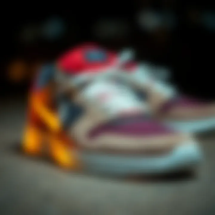 A close-up view showcasing the unique materials used in Nike Everyday Lightweight shoes