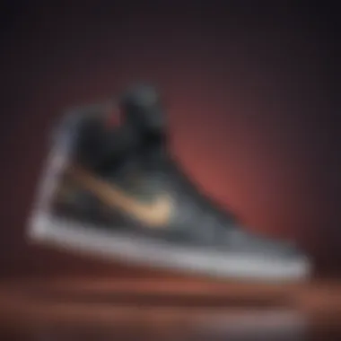 Unique Design Elements of Nike SB High Tops Detailed close-up of Nike SB high tops showcasing unique design elements