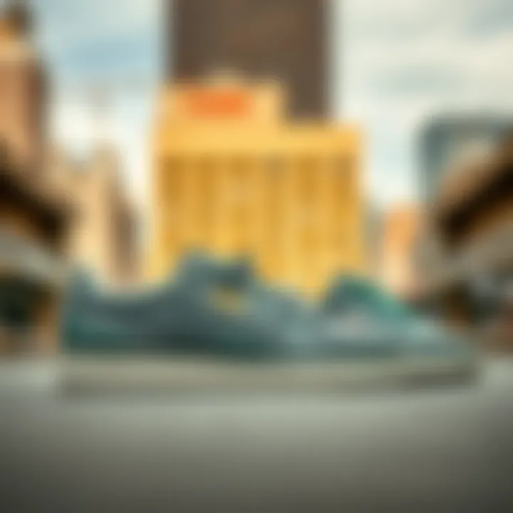 Puma skate shoes displayed against an urban backdrop, symbolizing their impact on skate culture.