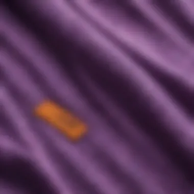 Intricate Fabric Texture of the Purple Nike Crewneck Close-up of the fabric texture of the purple Nike crewneck sweatshirt