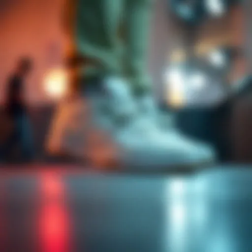 Aesthetic Design of Reebok Shoes Aesthetic design of Reebok white and tan shoes