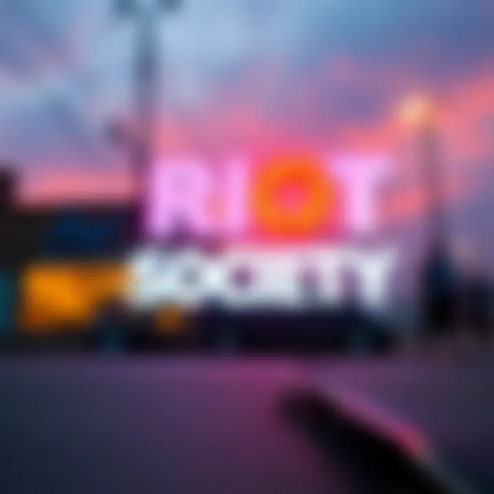 An artistic representation of the origins of Riot Society, highlighting its roots in skateboarding.