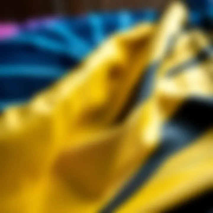 Close-up of the fabric used in Rip N Dip swim trunks highlighting durability