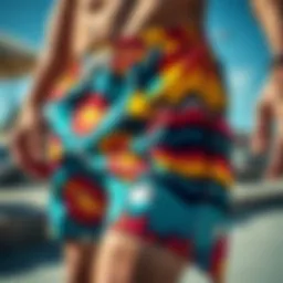 Vibrant design of Rip N Dip swim trunks showcasing unique patterns