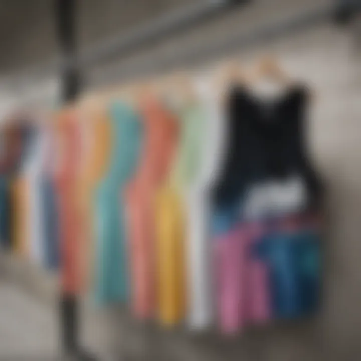 Different color variations of the Ripndip tank top displayed together