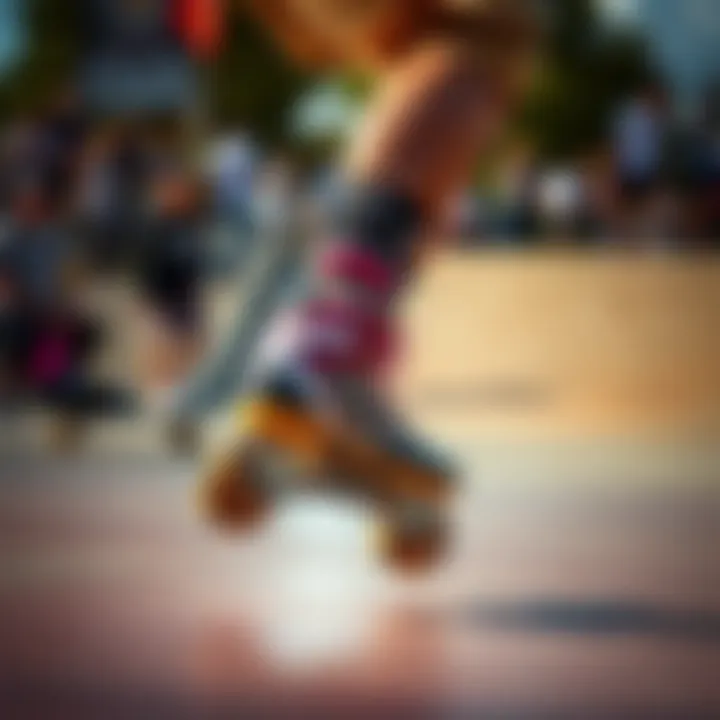 Performance of Roces Aggressive Skates in Action Rocesor aggressive skates in action at a skate park demonstrating performance