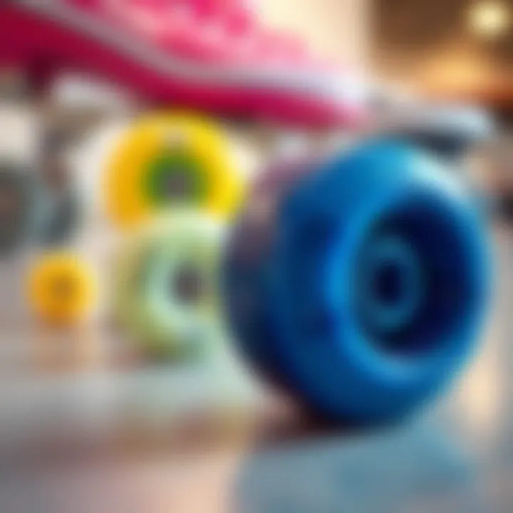 Comparison of different roller skate wheel sizes and hardness ratings