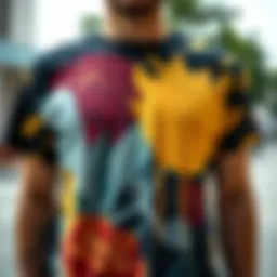 Stylish t-shirt showcasing various colors and patterns