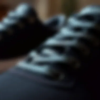 Material Texture of Black Skate Shoes Close-up of the material texture of black skate shoes