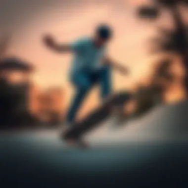 Skateboarding with Spitfire Bighead Wheels Skateboarder performing a trick with Spitfire Bighead wheels in action