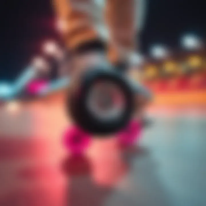 Illustration of roller skating dynamics influenced by wheel performance