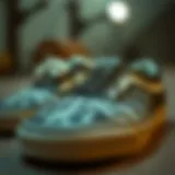 A close-up view of a pair of skeleton vans showcasing intricate design details.