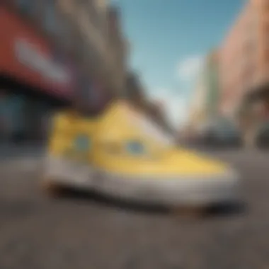 The Artistry of SpongeBob on Vans Artistic representation of SpongeBob SquarePants on Vans designs