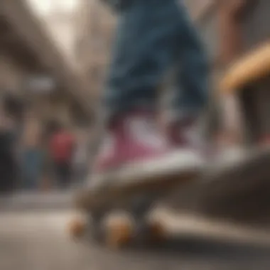 The Fusion of Skate Culture and Fashion An urban setting with skaters embodying skate culture and fashion