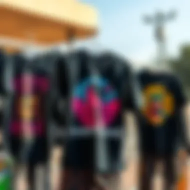 Diverse Graphic Designs in Streetwear Tees A vibrant collection of streetwear tees showcasing diverse graphic designs.