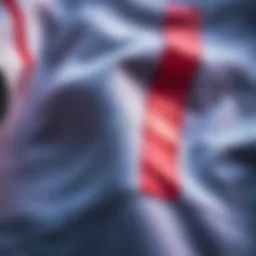 A close-up view of the unique fabric and stitching of the 999 shirt, showcasing its intricate design.