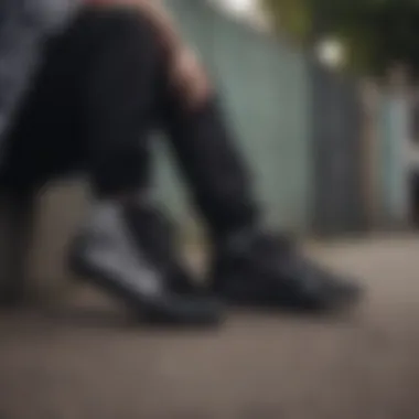 Fashion Forward: Vans with Urban Style All black checkered Vans paired with urban streetwear