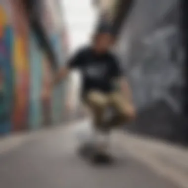 Street Art Influences on Skate Fashion Artistic depiction of street art featuring themes prevalent in skate culture