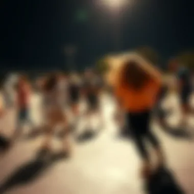 Unity in Motion: The Community Behind Cruising Skate A vibrant skate community engaging in a group skating session