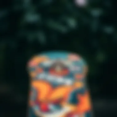 Cultural Influence in Skateboard Design A visually striking skateboard featuring a cultural design influence