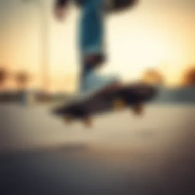 Skateboarding with Slip-On Shoes A skateboarder performing tricks while wearing slip-on shoes.