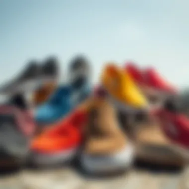Diverse Styles and Materials of Slip-On Shoes A variety of slip-on shoes displayed to showcase different materials and styles.
