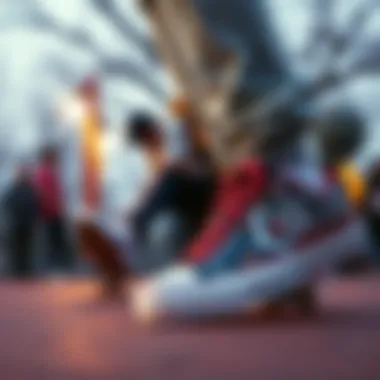 Artistic representation of collaborations influencing Converse Pro Skate line