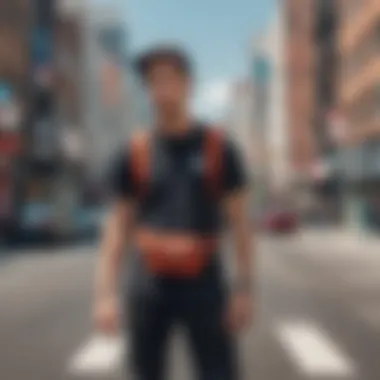 Urban Style: The Fanny Pack Revolution A stylish fanny pack displayed against an urban backdrop