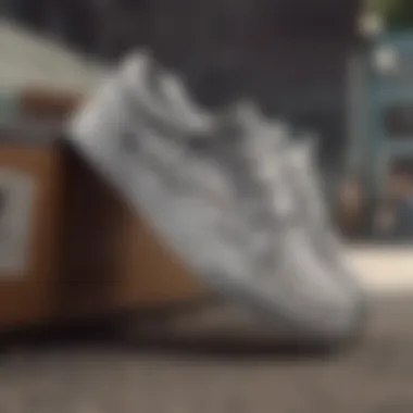 Vintage Advertisement for Grey Checkered Vans A vintage advertisement showcasing grey checkered Vans
