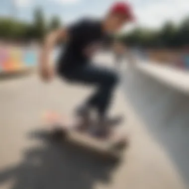 An artistic mural in a skate park representing skate culture