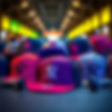 Expressive Accessories in Skate Attire An assortment of skate accessories such as hats and bags emphasizing personal expression