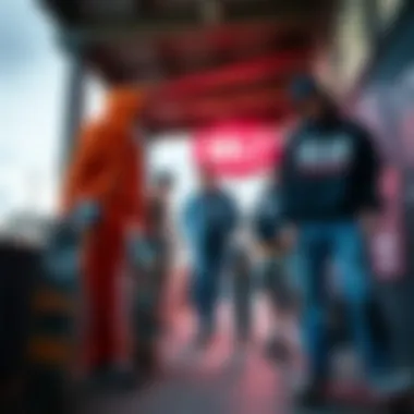 Skaters and Their Unique Styles Skaters hanging out showcasing their unique styles